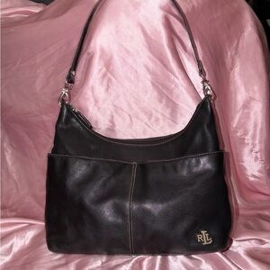 black Lauren Ralph Lauren hobo shoulder bag